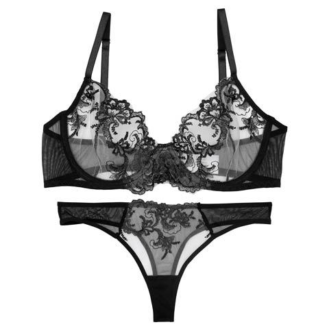 [CARRIEFRANCA]バロックフルールブラセット［大人気］(ブラック-S)