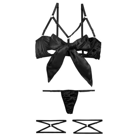 [CARRIEFRANCA]フォクシーリボンコードブラセット［大人気］(ブラック-フリー)