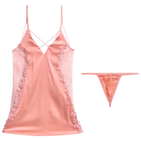 10/20新作![CARRIEFRANCA]セレーヌレースベビードール(ピンク-フリー)