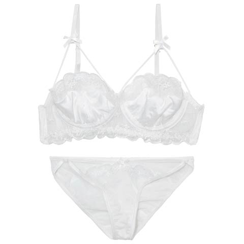 3/25新作![CARRIEFRANCA]ヌーディーシアーフルールブラセット［大人気］(ホワイト-フリー)