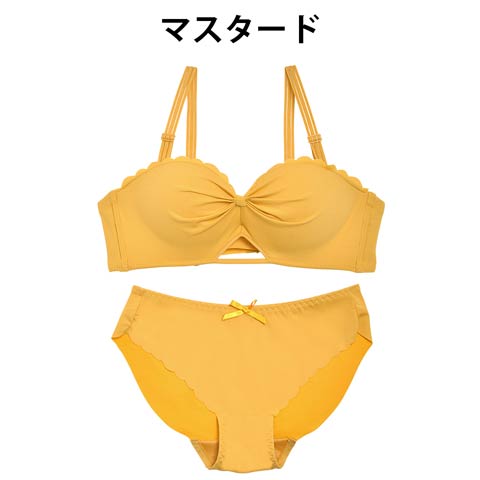 [CARRIEFRANCA][outlet/50%OFF]２wayブラトップセット(マスタード-S)