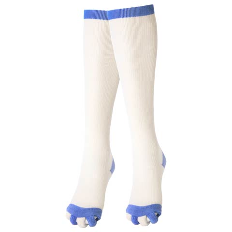 リラックス着圧ロングソックス［週末セール］(ブルー-フリー)