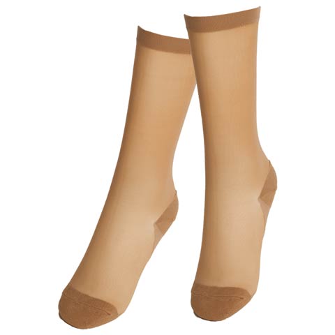 12/15新作!ストッキング風ハイソックス(クリアベージュ-フリー)