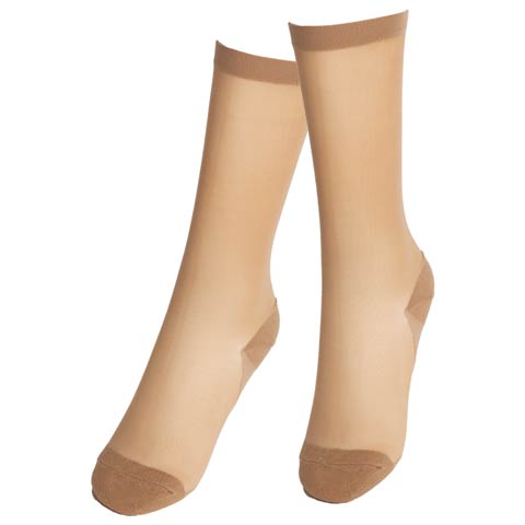 12/15新作!ストッキング風ハイソックス(ヌーディーベージュ-フリー)
