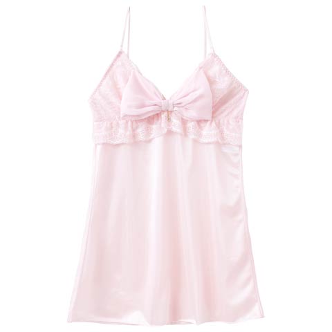 2/25新作!ミルキーリボンフリルベビードール(ピンク-M)