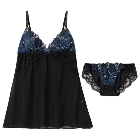 4/20新作!ミステリアスローズベビードール(ネイビー-M)