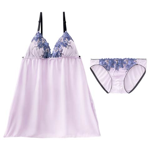 4/6新作!グロリアスブルーミングベビードール(ブルー-M)