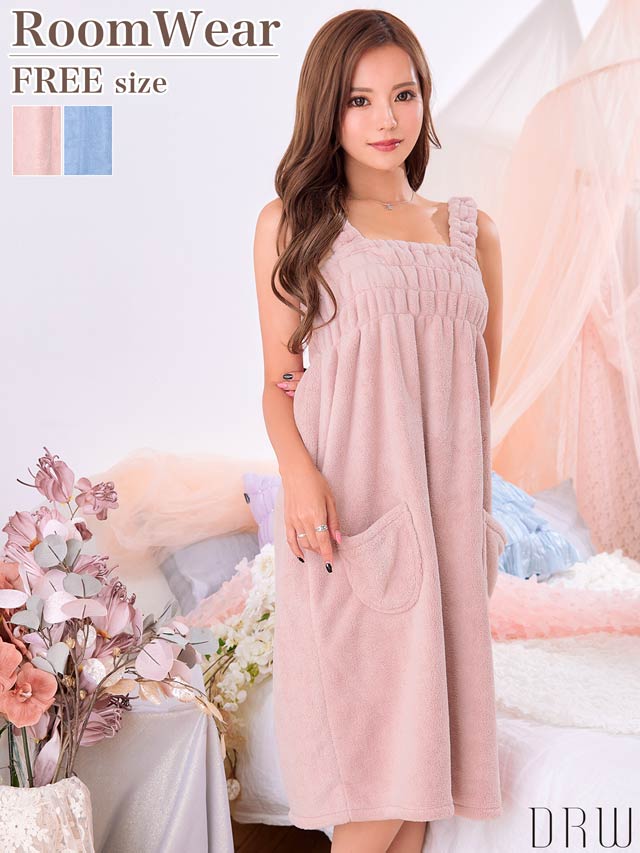 ギャザータオルノースリーブバスローブ