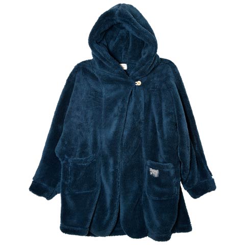 シープタッチフート付きガウンルームウェア(ネイビー-フリー)