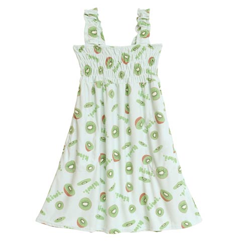 ファンシープリントノースリーブワンピースルームウェア［12H限定2］(グリーン-ML)