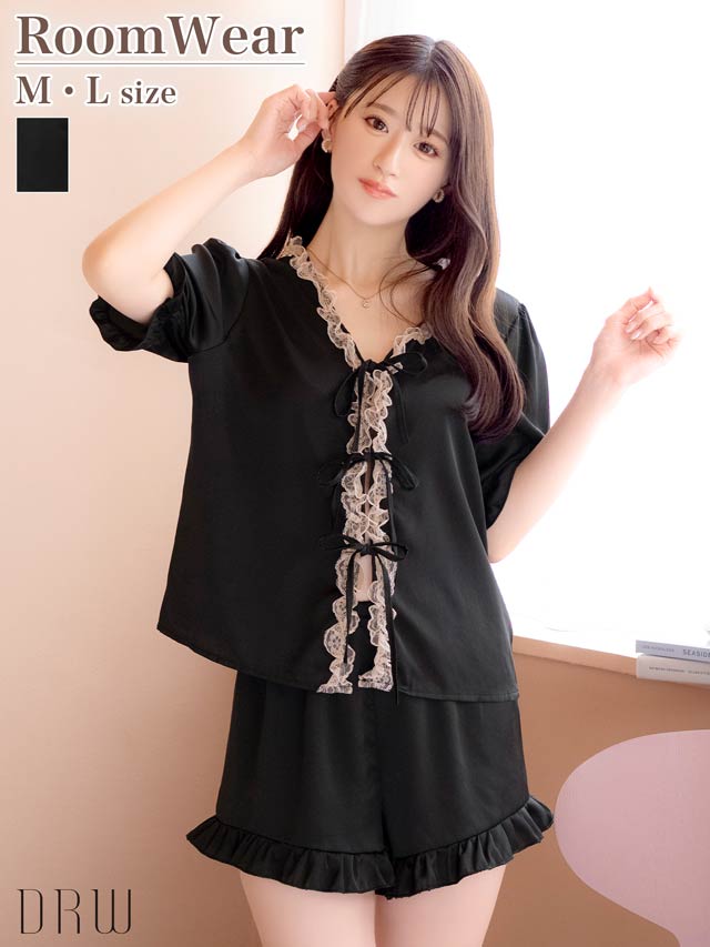 クラシカルフリルリボントップス&ショートパンツルームウェア