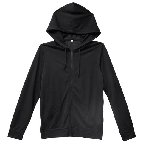 吸水速乾UVワンマイルパーカー［12H限定2］(ブラック-M)