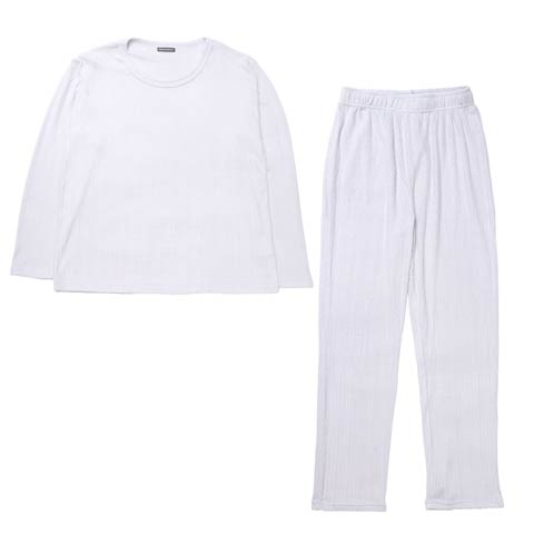 11/28新作!ソフトメロウ長袖トップス&ロングパンツルームウェア(ブルーグレー-M)