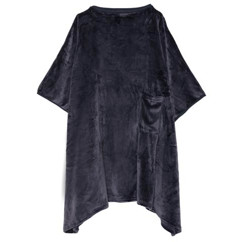 11/12新作!ポケット付きモコモコ着るブランケット(ネイビー-フリー)