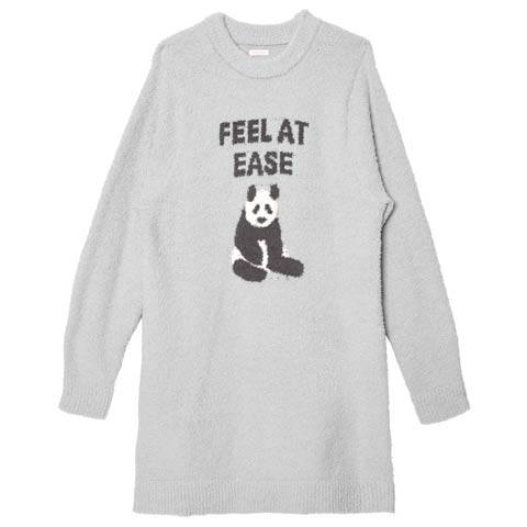 11/24新作!スウィートモールニットワンピースルームウェア(グレー-M)