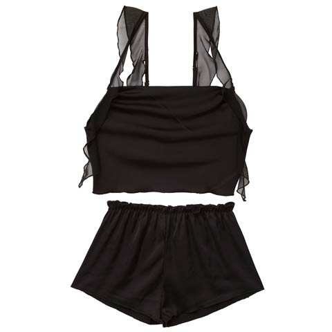 2/6新作!ミッドナイトセパレートベビードール(ブラック-M)