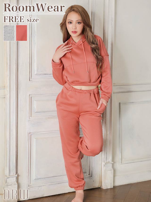 スウェットフーディートップス&ロングパンツルームウェア