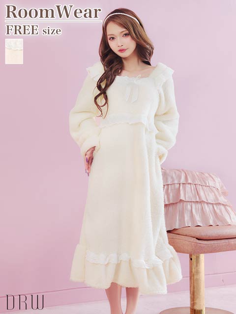 12/5新作!もこもこドリーミーワンピースルームウェア