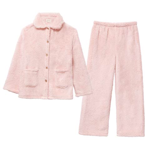 12/12新作!ボアセットアップルームウェア(ピンク-M-L)