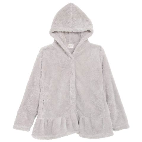 12/10新作!シープタッチフリルフーディールームウェア(ライトグレー-M-L)