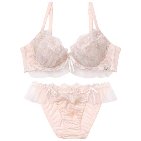 10/1新作!フェアリーテディベアブラジャー&フルバックショーツ［大人気］(ピンク-A70/ショーツM)