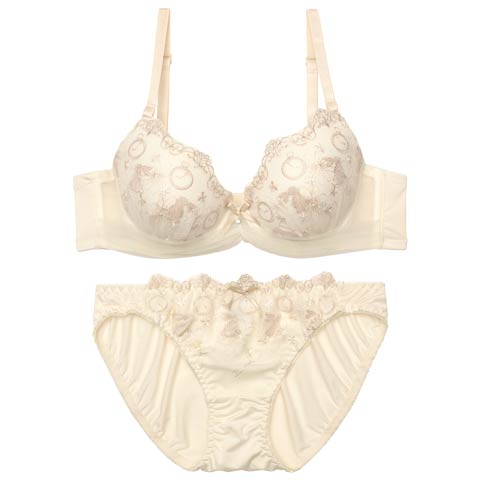 11/8再販!ワンダーランドラビットブラジャー&フルバックショーツ［激売れ］(アイボリー-A65/ショーツM)