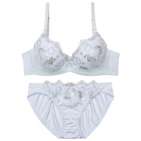 11/8再販!ワンダーランドラビットブラジャー&フルバックショーツ［激売れ］(サックス-A65/ショーツM)