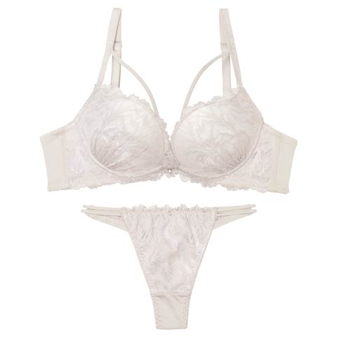 グロリアスコードレースブラジャー&Tバックショーツ［激売れ］(グレー-A70/ショーツM)