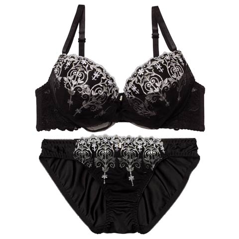 ゴシックチュールシャンデリアブラジャー&フルバックショーツ［激売れ］［週替］[スーパーセール](ブラック-A70/ショーツM)