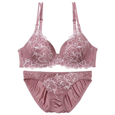 ラディアントエンブロイダリーブラジャー&フルバックショーツ［激売れ］［週替］[スーパーセール](ピンク-A70/ショーツM)