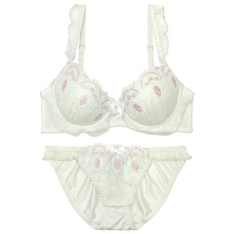 メルティフリルアーチブラジャー&フルバックショーツ［激売れ］［週替］[スーパーセール](ミント-A70/ショーツM)