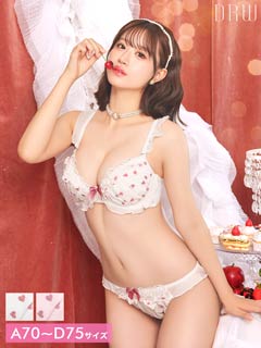 12/12再販!ミニョンハートフリルブラジャー&フルバックショーツ［激売れ］