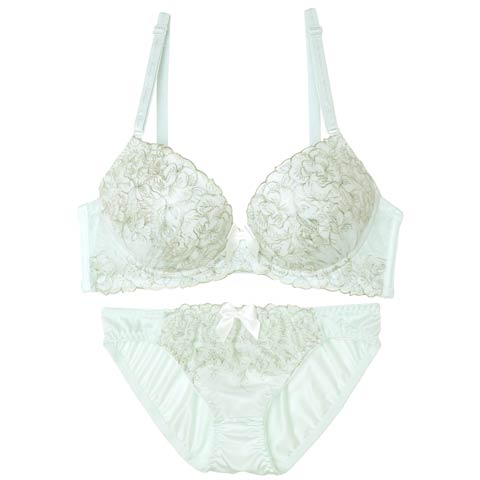 グレイスベルフルールブラジャー&フルバックショーツ［激売れ］(ミント-A70/ショーツM)