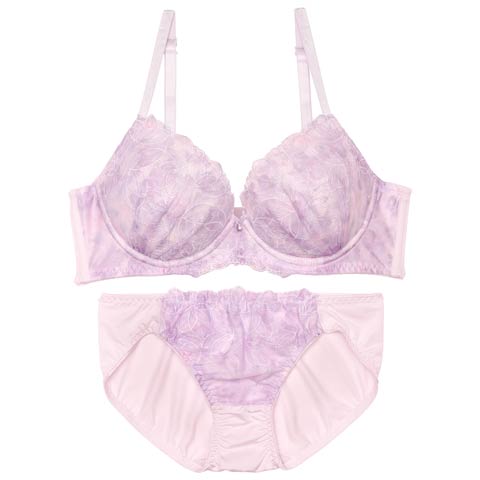 パステルフルールペタルブラジャー&フルバックショーツ
