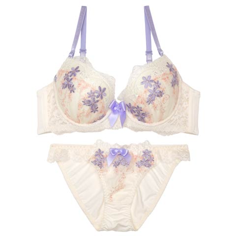 ノスタルジーアーチフルールブラジャー&フルバックショーツ［激売れ］(アイボリー-A70/ショーツM)