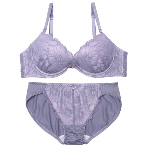 ブリリアントダスティカシュクールブラジャー&フルバックショーツ［激売れ］(パープル-A70/ショーツM)