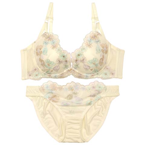 フェアリーピュアブルームブラジャー&フルバックショーツ［激売れ］(イエロー-A70/ショーツM)