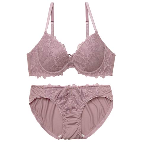 10/29新作!ボタニカルレーシィストリングブラジャー&フルバックショーツ［激売れ］(パープル-A70/ショーツM)
