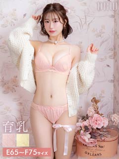11/10新作!【EFサイズ】パステルフェミニンレーシィ育乳脇高ブラジャー&フルバックショーツ［大人気］