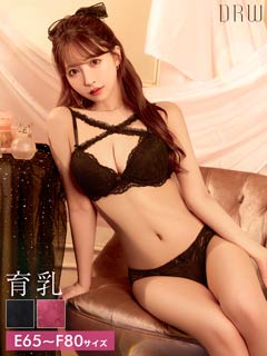 【三上悠亜着用】【EFサイズ】ロマンティックレーシィクロス育乳脇高ブラジャー&バック透けフルバックショーツ［大人気］［週替］[スーパーセール]