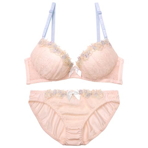 9/24新作!ミスティフルールラインブラジャー&フルバックショーツ［激売れ］［週替］[スーパーセール](ピンク-A70/ショーツM)