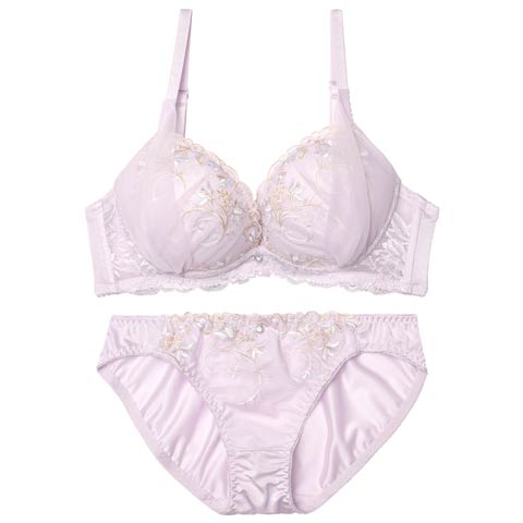 10/31新作!ルミエールフローラブラジャー&フルバックショーツ［激売れ］(ラベンダー-A70/ショーツM)