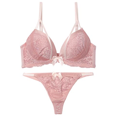 4/17新作!ダスティコードレースブラジャー&Tバックショーツ［激売れ］(ピンク-A70/ショーツM)