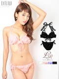 【DRWオリジナルデザイン】エンジェルリボンフリルブラジャー&フルバックショーツ/CUTE