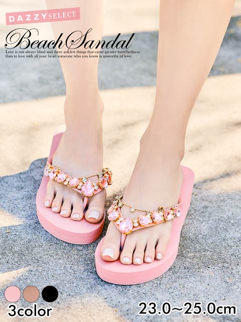 ドロップビジュービーチサンダル【dazzy beach/2024ビキニ】