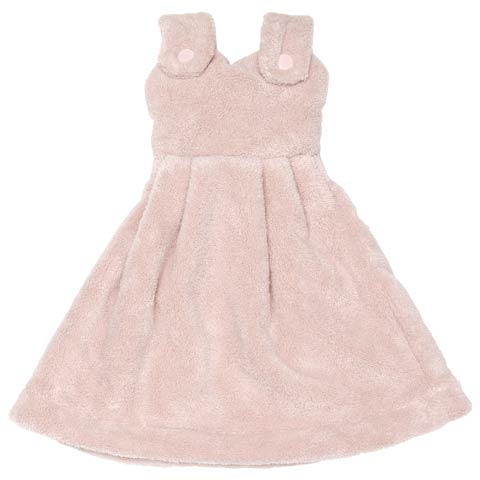 ハンガー付きふわふわドレスタオル(ピンク-ｻｲｽﾞ無)