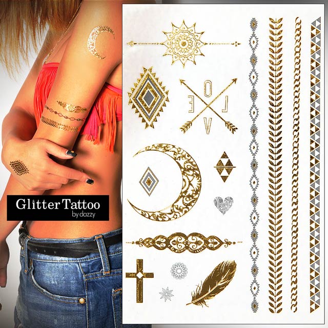 シャイニングタトゥーシール[ボヘミアンモチーフ]