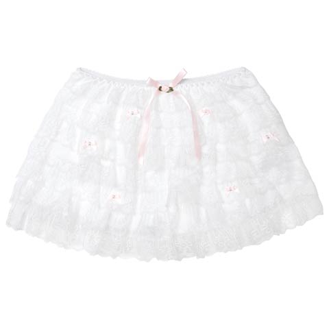 キュートリボンティアードフリルペチパンツ［バレンタイン限定］(ホワイト-フリー)