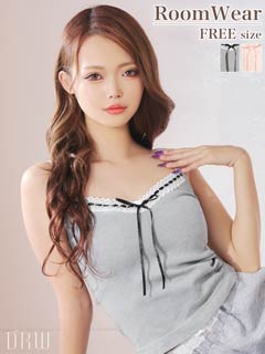 11/24新作!ガーリーレースリボンカップ付きキャミソール