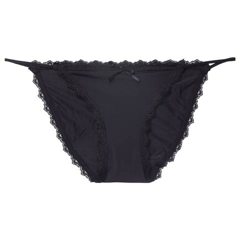 11/26新作!シンプルサイドストリングフルバックショーツ単品(ブラック-M)